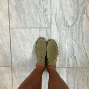 Latigo olive suede sandals size 7 1/2